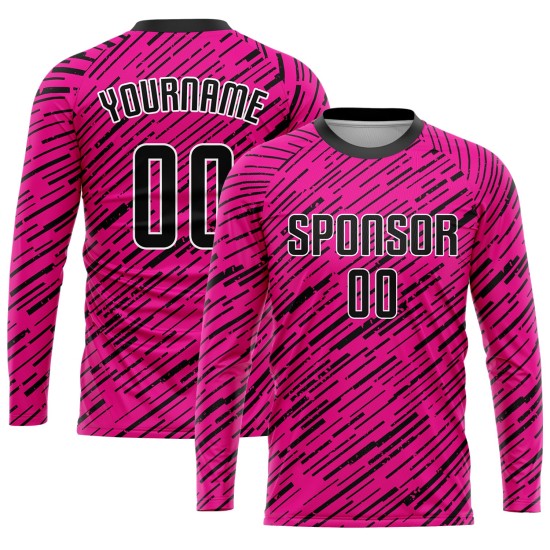 Sublimation Jersey Black-White Uniform Custom Soccer Pink