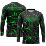 Green Jersey Uniform Custom Sublimation Soccer Black Neon