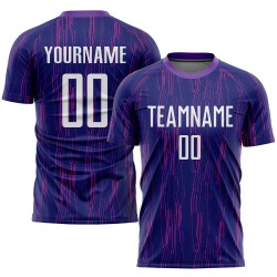 Jersey Sublimation Uniform Purple Custom Soccer White