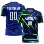 Green Royal Sublimation Jersey Soccer Uniform White-Neon Custom