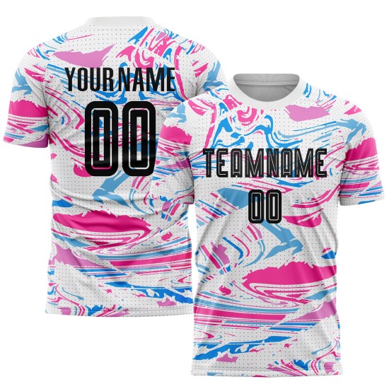 Soccer Sublimation Figure Custom Uniform Jersey Black-Pink Soccer Sublimation Figure Custom Uniform Jersey Black-Pink