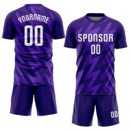 Jersey Purple White Soccer Custom Uniform Sublimation