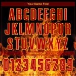 Sublimation Red-Gold Black Flame Soccer Uniform Custom Jersey