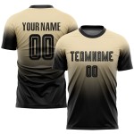 Soccer Black Uniform Custom Jersey Cream Fade Fashion Sublimation