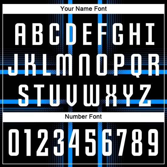 Soccer Custom Blue Uniform White-Light Black Sublimation Jersey