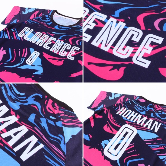 Soccer Uniform Custom Sublimation Jersey White-Pink Figure
