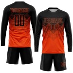 Shape Orange Gradient Black Uniform Soccer Square Sublimation Jersey Custom Shape Orange Gradient Black Uniform Soccer Square Sublimation Jersey Custom