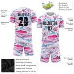 Soccer Sublimation Figure Custom Uniform Jersey Black-Pink Soccer Sublimation Figure Custom Uniform Jersey Black-Pink