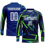 Green Royal Sublimation Jersey Soccer Uniform White-Neon Custom