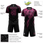 Black Uniform Jersey Soccer Sublimation Pink Custom