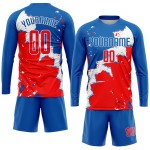 Uniform Soccer Royal Custom Sublimation Jersey Red-White Uniform Soccer Royal Custom Sublimation Jersey Red-White