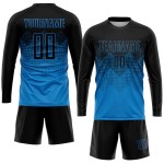 Jersey Uniform Blue Black Sublimation Soccer Custom Jersey Uniform Blue Black Sublimation Soccer Custom
