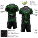 Green Jersey Uniform Custom Sublimation Soccer Black Neon