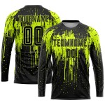 Green Jersey Uniform Neon Sublimation Soccer Custom Black