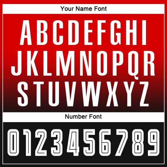 Soccer White-Black Red Fade Custom Sublimation Sleeve Fashion Uniform Long Jersey