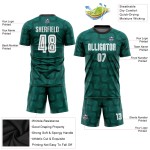 Sublimation Jersey Soccer Green White-Black Uniform Custom Sublimation Jersey Soccer Green White-Black Uniform Custom
