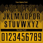 Sublimation Custom Soccer Gold Uniform Black Jersey