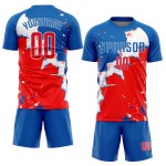 Uniform Soccer Royal Custom Sublimation Jersey Red-White Uniform Soccer Royal Custom Sublimation Jersey Red-White