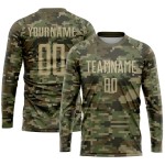 Sublimation Custom Service Uniform Salute Soccer Gold-Olive Jersey Camo To Vegas